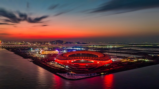 湾区之芯 明珠璀璨！中建照明南沙全民文化体育综合体泛光照明项目顺利亮灯